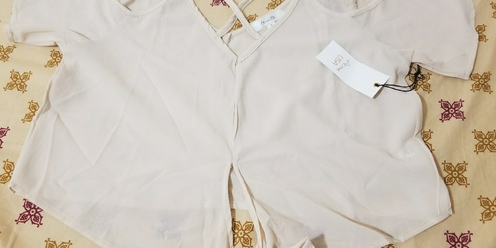 White blouse off shoulders